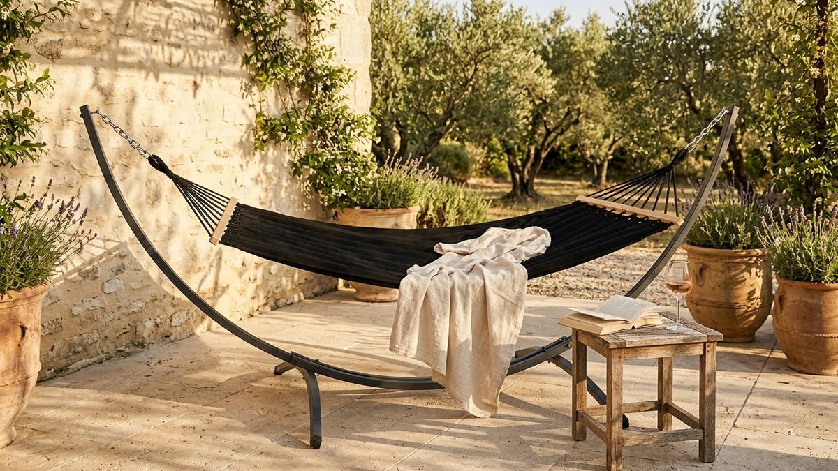 Le Ventoux, Hamac sur Pied Noir avec Support | Summerbed