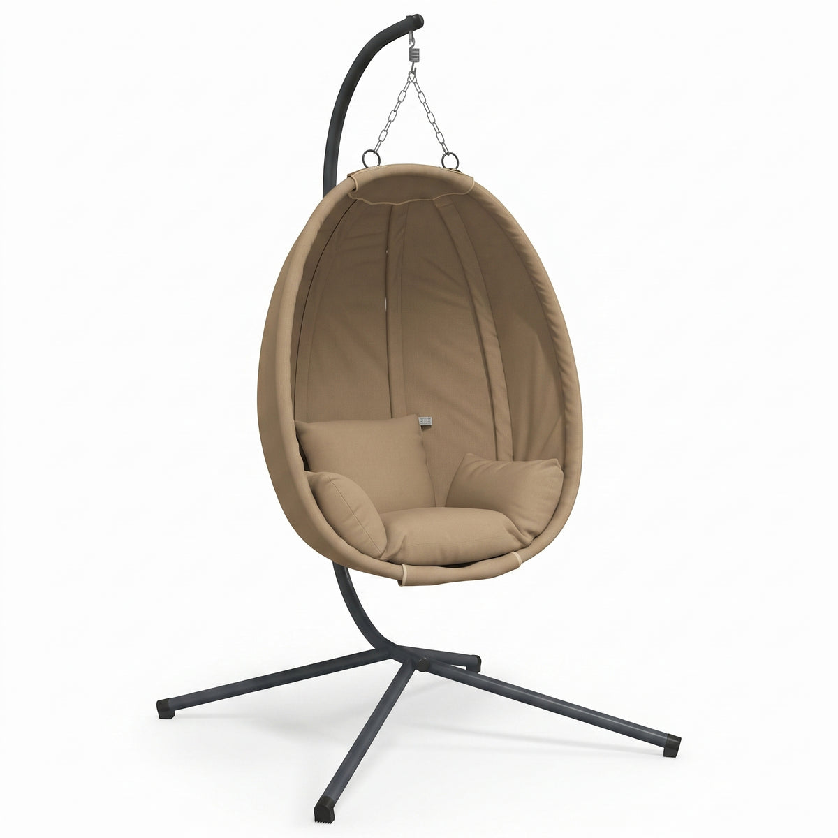L’Antibes, Fauteuil Suspendu en Tissu Taupe | Summerbed