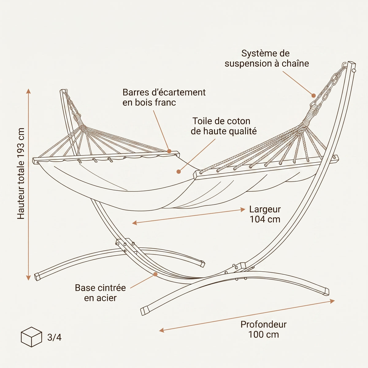 Hamac sur pieds Summerbed · Le Calanque
