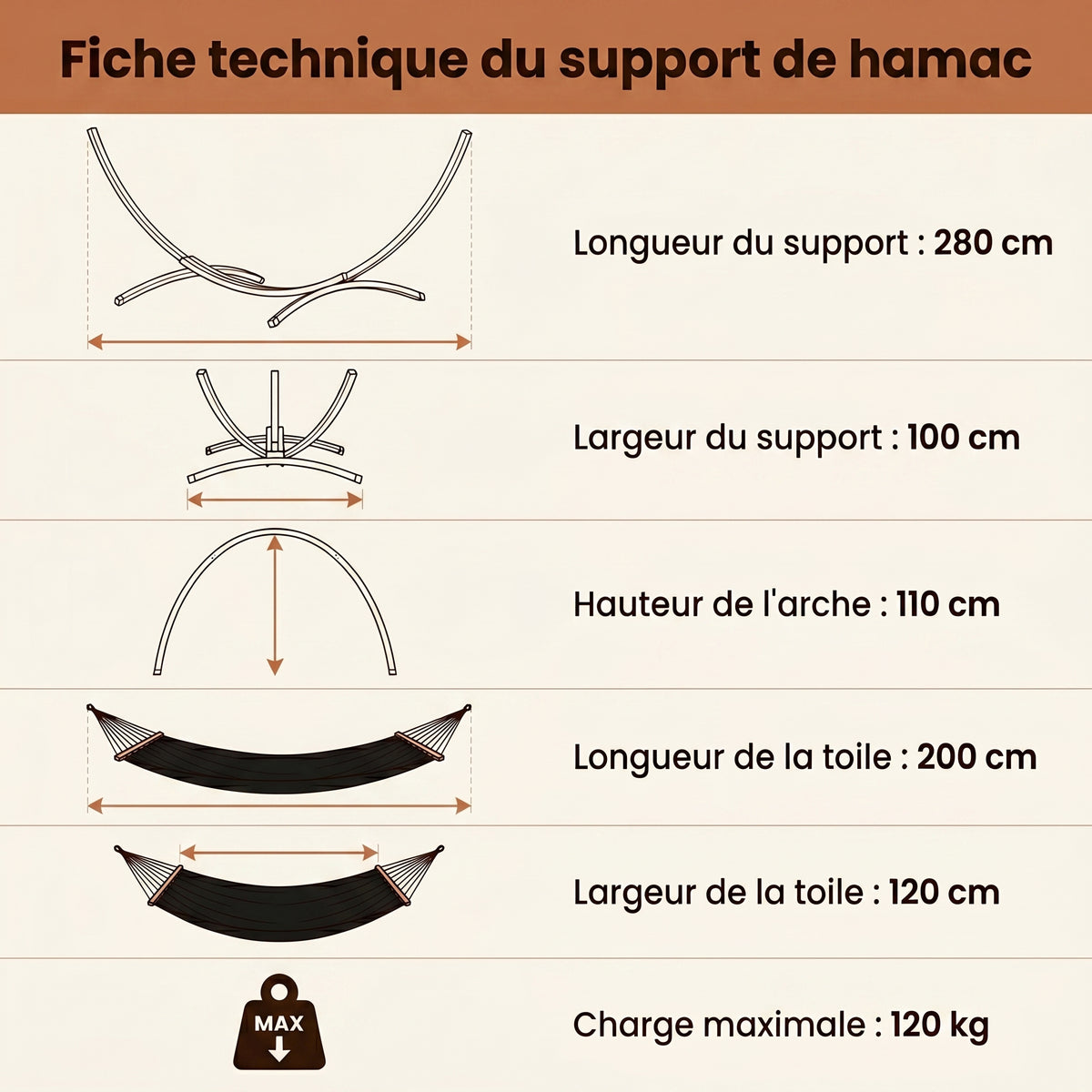 Le Ventoux, Hamac sur Pied Noir avec Support | Summerbed