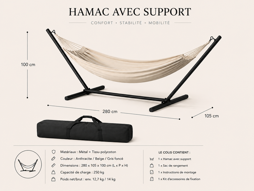 Hamac sur pieds Summerbed · Le Calanque  Sauge